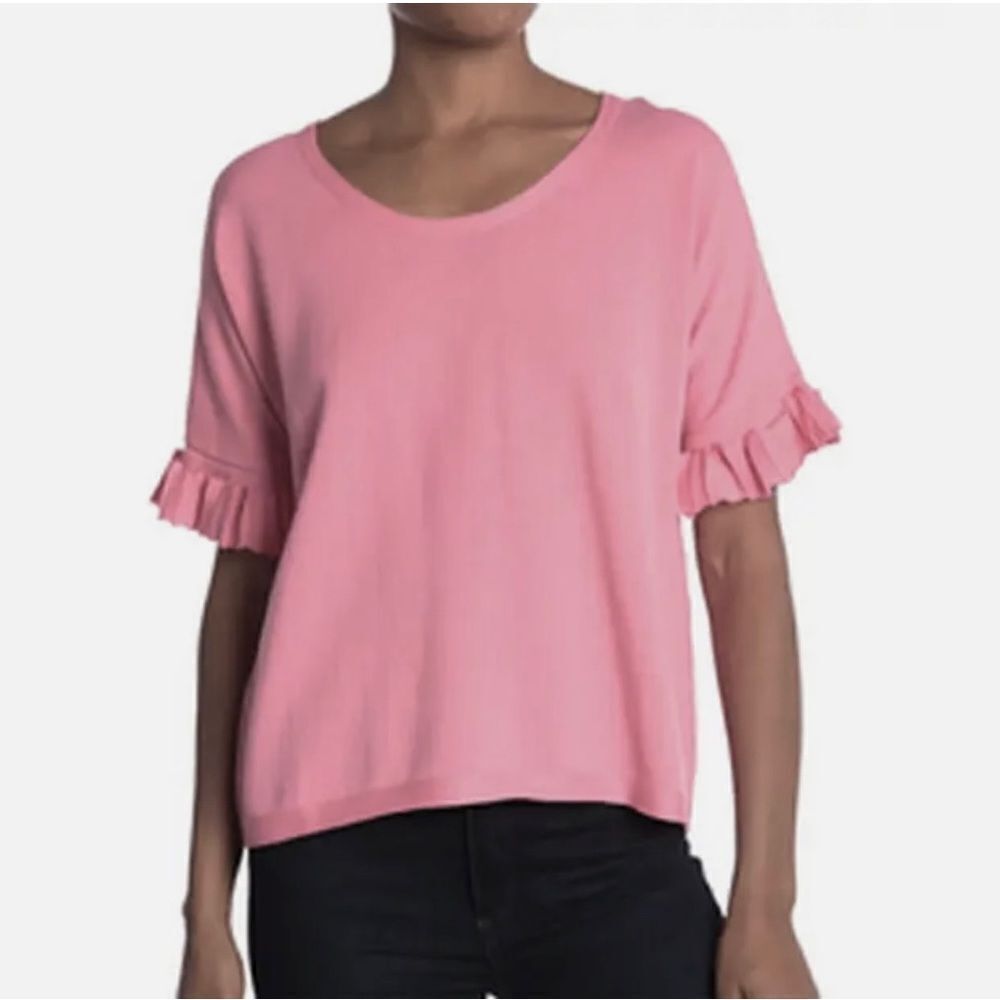 KINROSS 100% Cashmere Short Flutter Sleeve Sweater